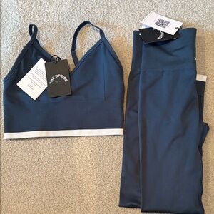 The Upside Women's Navy Sports Bra Set